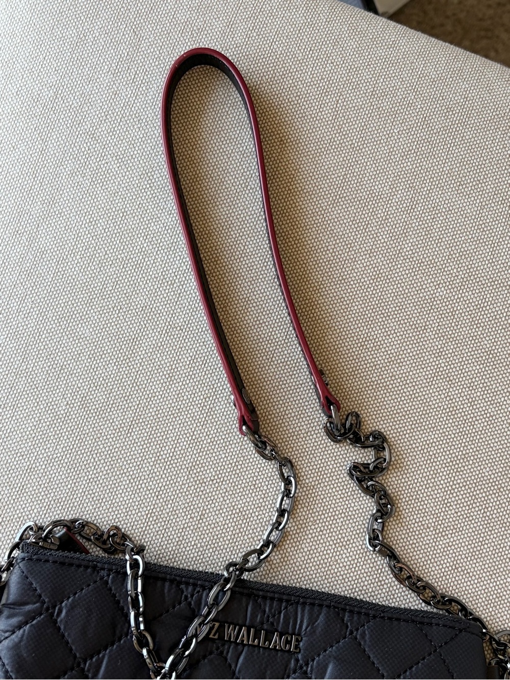 MZ Wallace Black Quilted Crossbody with Chain Strap Zip closure lightweight - Picture 12 of 16